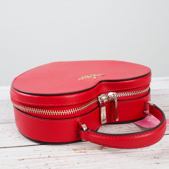 NWT Kate Spade New York Love Shack Heart Crossbody in Candied Cherry - Picture 9 of 14